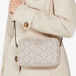 Kate Spade Dark Beige Multi Signature Spade Flower Camera Bag (NWOT)